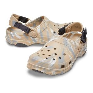 CROCS Beige and Gray Clogs